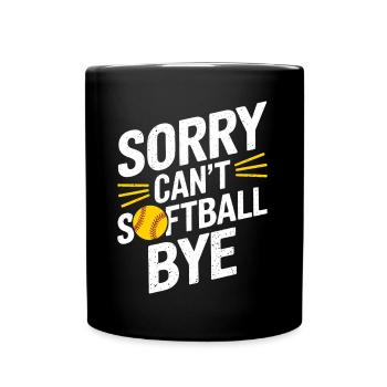 Softball Softballspieler Lustige Softball Geschenk - Tasse einfarbig - Schwarz - Vorne