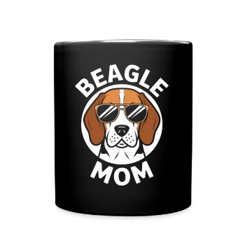 Beagle Maman Chien Maman Drôle Beagle Cadeau - Mug uni - noir - Devant
