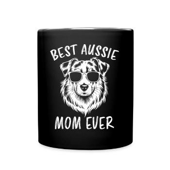 Australian Shepherd Mom Funny Aussie Gift - Full Colour Mug - black - Front