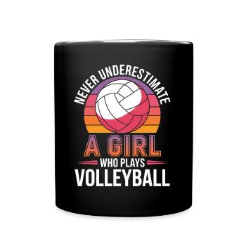 Volleyball Spruch Lustiges Volleyball Geschenk - Tasse einfarbig - Schwarz - Vorne