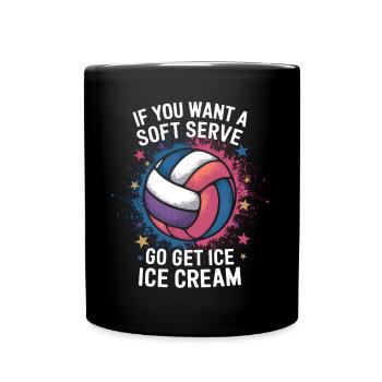 volley-ball dire drôle de cadeau de volley-ball - Mug uni - noir - Devant