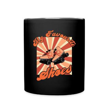 Rollerskater My Shoes Rollschuh Disco - Tasse einfarbig - Schwarz - Vorne