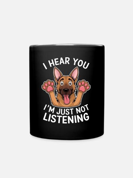 Deutscher Schäferhund Spruch Schäferhund Geschenk - Tasse einfarbig - Schwarz