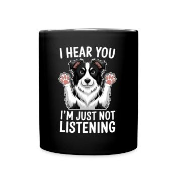 Border Collie disant drôle Border Collie cadeau - Mug uni - noir - Devant