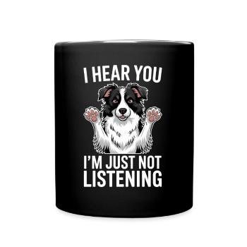 Border Collie disant drôle Border Collie cadeau - Mug uni - noir - Devant