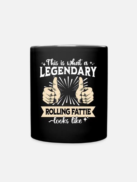 Legendärer Rolling Fattie Papa - Tasse einfarbig - Schwarz
