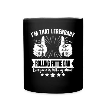 Legendärer Rolling Fattie Papa Legende - Tasse einfarbig - Schwarz - Vorne