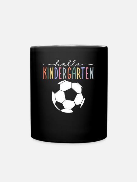 Bonjour Maternelle Maternelle Garçon Soccer - Mug uni - noir