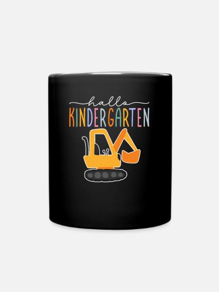 Bonjour maternelle Maternelle Enfant Garçons Excavatrice - Mug uni - noir
