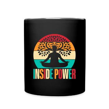 Yoga Inside Power Funny Yoga - Full Colour Mug - black - Front