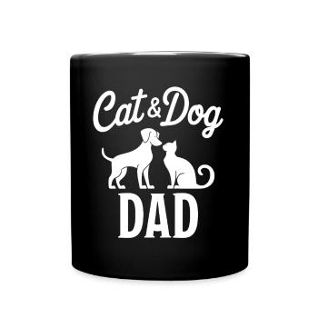 Cat and Dog Saying Funny Pet Gift - Full Colour Mug - black - Front