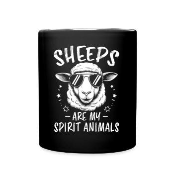Schaf Spruch Hausschaf Lustiges Schafe Geschenk - Tasse einfarbig - Schwarz - Vorne