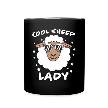 Schaf Spruch Hausschaf Lustiges Schafe Geschenk - Tasse einfarbig - Schwarz - Vorne