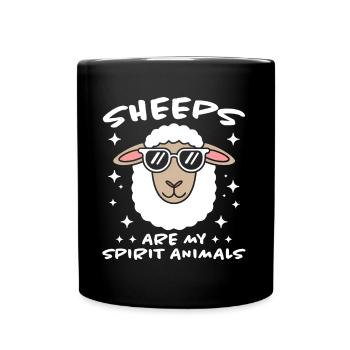 Schaf Spruch Hausschaf Lustiges Schafe Geschenk - Tasse einfarbig - Schwarz - Vorne