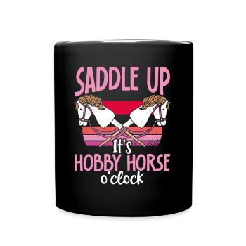 Hobby Horsing Hobby Cheval Cheval Équitation - Mug uni - noir - Devant