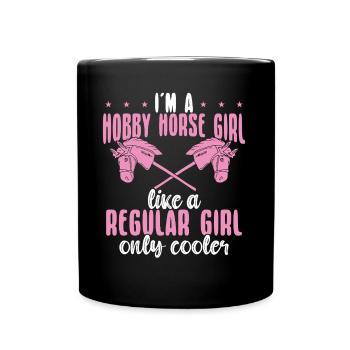 Hobby Horsing Hobby Horse Horse Horse Riding - Full Colour Mug - black - Front