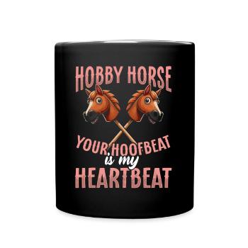 Hobby Horsing Hobby Horse Horse Horse Riding - Full Colour Mug - black - Front