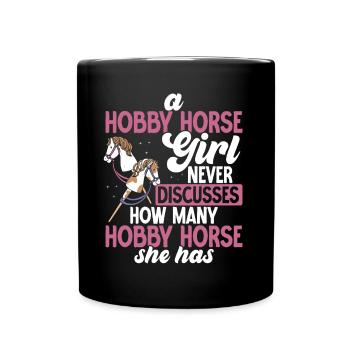 Hobby Horsing Hobby Horse Horse Horse Riding - Full Colour Mug - black - Front