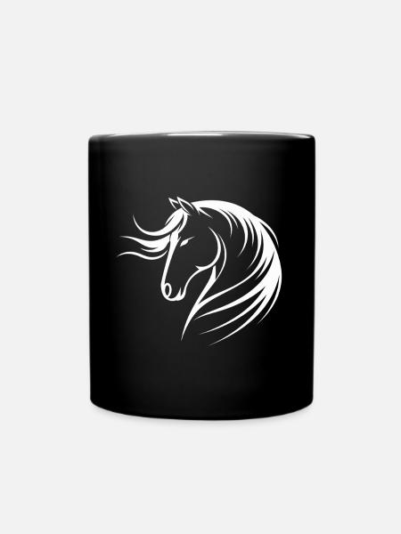Pferde Spruch Reitsport Lustiges Pferde Geschenk - Tasse einfarbig - Schwarz
