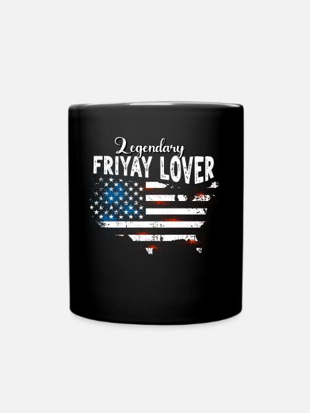 Friyay US - Tasse einfarbig - Schwarz