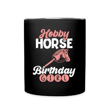 Hobby Horsing Hobby Horse Birthday Horse Riding - Full Colour Mug - black - Front