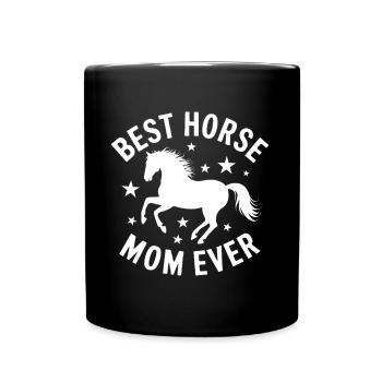 Pferde Spruch Reitsport Lustiges Pferde Geschenk - Tasse einfarbig - Schwarz - Vorne