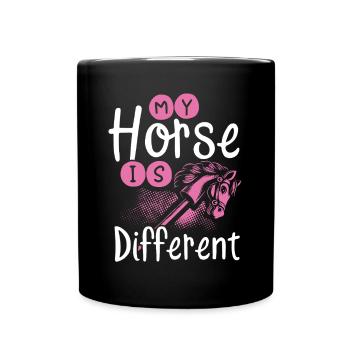 Hobby Horsing Hobby Horse Horse Horse Riding - Full Colour Mug - black - Front
