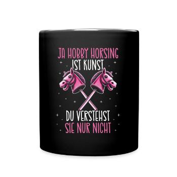 Hobby Horsing Hobby Cheval Cheval Équitation - Mug uni - noir - Devant