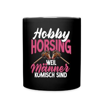 Hobby Horsing Hobby Horse Horse Horse Riding - Full Colour Mug - black - Front