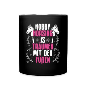 Hobby Horsing Hobby Cheval Cheval Équitation - Mug uni - noir - Devant