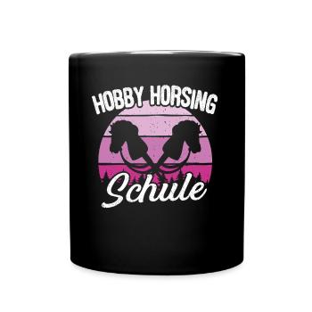 Hobby Horsing Lessons Hobby Horse Horse Riding - Full Colour Mug - black - Front