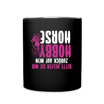 Hobby Horsing Hobby Cheval Cheval Équitation - Mug uni - noir - Devant