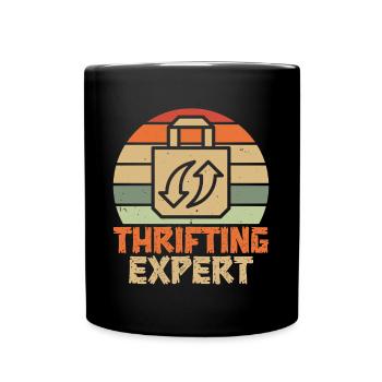 Thrift Shopper Thrifting Expert Thrift Store - Tasse einfarbig - Schwarz - Vorne