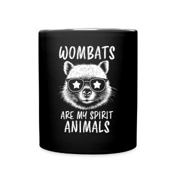 Wombat Spruch Australien Lustiges Wombats Geschenk - Tasse einfarbig - Schwarz - Vorne
