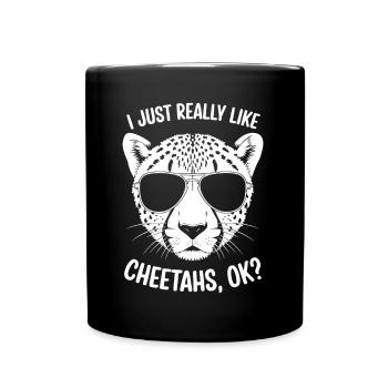 Guépard disant Afrique Drôle Cadeau de guépard - Mug uni - noir - Devant