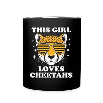Guépard disant Afrique Drôle Cadeau de guépard - Mug uni - noir - Devant