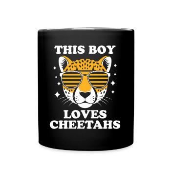 Guépard disant Afrique Drôle Cadeau de guépard - Mug uni - noir - Devant