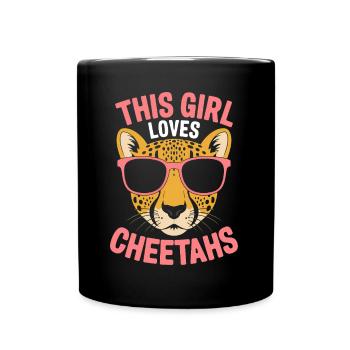 Gepard Spruch Afrika Lustiges Geparden Geschenk - Tasse einfarbig - Schwarz - Vorne
