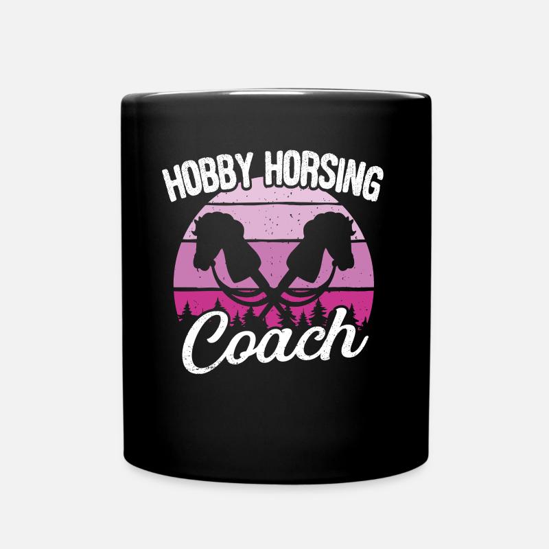 Hobby Horsing Trainer Steckenpferd Pferde Reiten - Tasse einfarbig - Schwarz