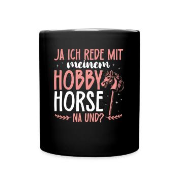 Hobby Horsing Hobby Horse Horse Horse Riding - Full Colour Mug - black - Front