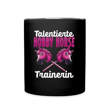 Hobby Horsing Trainer Hobby Horse Riding - Full Colour Mug - black - Front