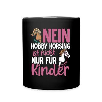 Hobby Horsing Hobby Horse Horse Horse Riding - Full Colour Mug - black - Front