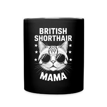 British Shorthair Dire Drôle de Chats Cadeau - Mug uni - noir - Devant