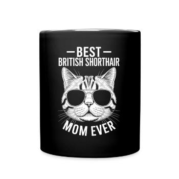 British Shorthair Dire Drôle de Chats Cadeau - Mug uni - noir - Devant