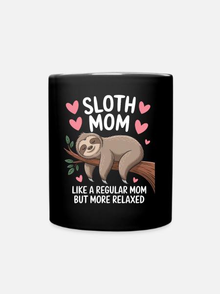 Faultier Spruch Faultiere Lustig Faultier Geschenk - Tasse einfarbig - Schwarz