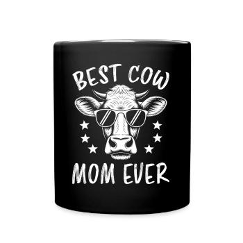 Kuh Spruch Kühe Landwirtin Lustiges Kuh Geschenk - Tasse einfarbig - Schwarz - Vorne