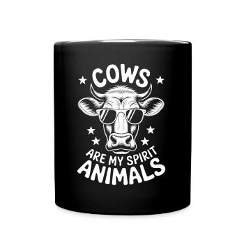 Kuh Spruch Kühe Landwirt Lustiges Kuh Geschenk - Tasse einfarbig - Schwarz - Vorne
