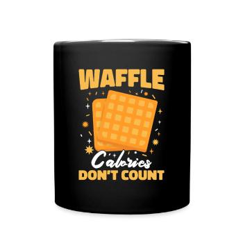 Funny Waffle Vendor Fast Food Gift - Full Colour Mug - black - Front