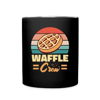 Waffle Crew Breakfast Pancakes Baking Fans - Full Colour Mug - black - Front