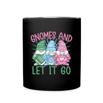 Garden Gnome Costume Gnomes & Let It Go Gnome - Tasse einfarbig - Schwarz - Vorne